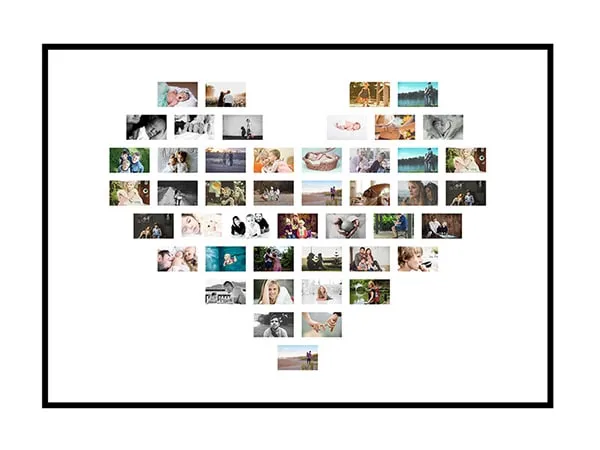 Hjertecollage plakat