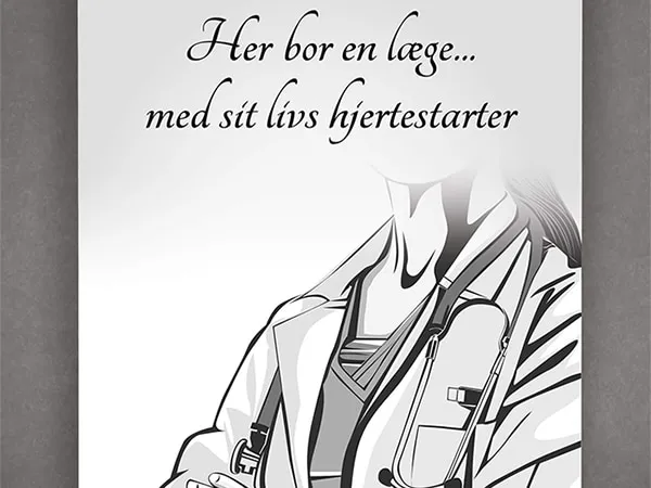 Her bor en plakat