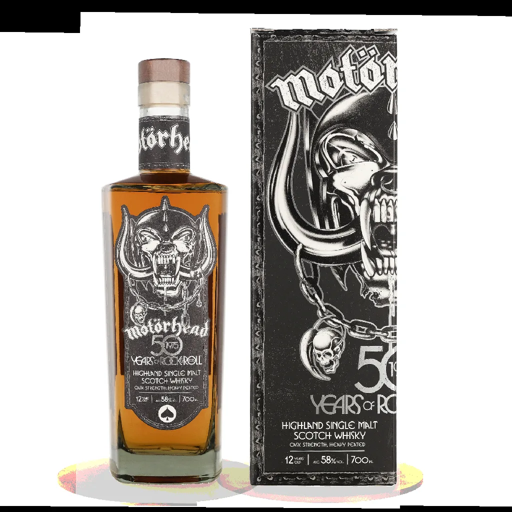 Motörhead single malt whisky — julegave til svigerfar