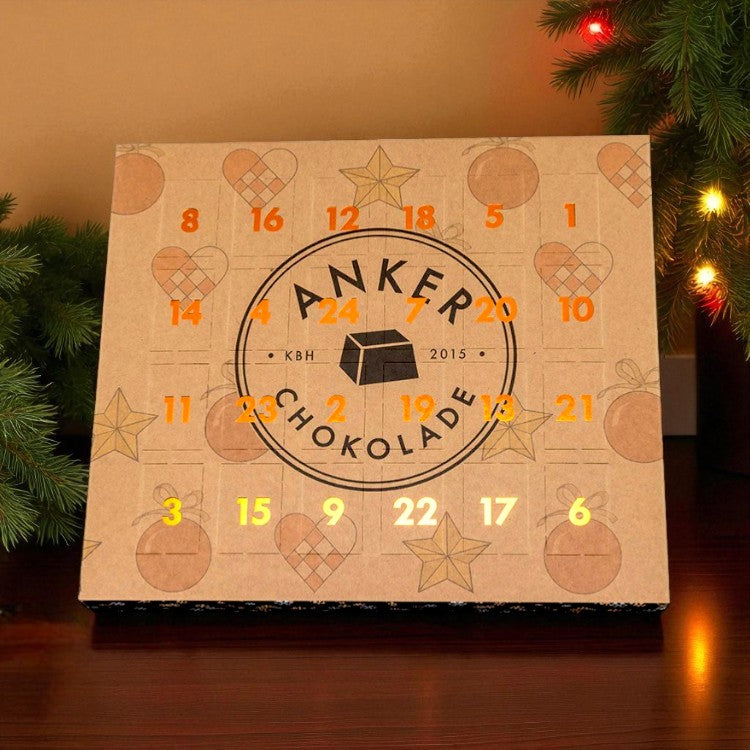 Gaestus julekalender med økologisk chokolade — adventsgave til nedtælling