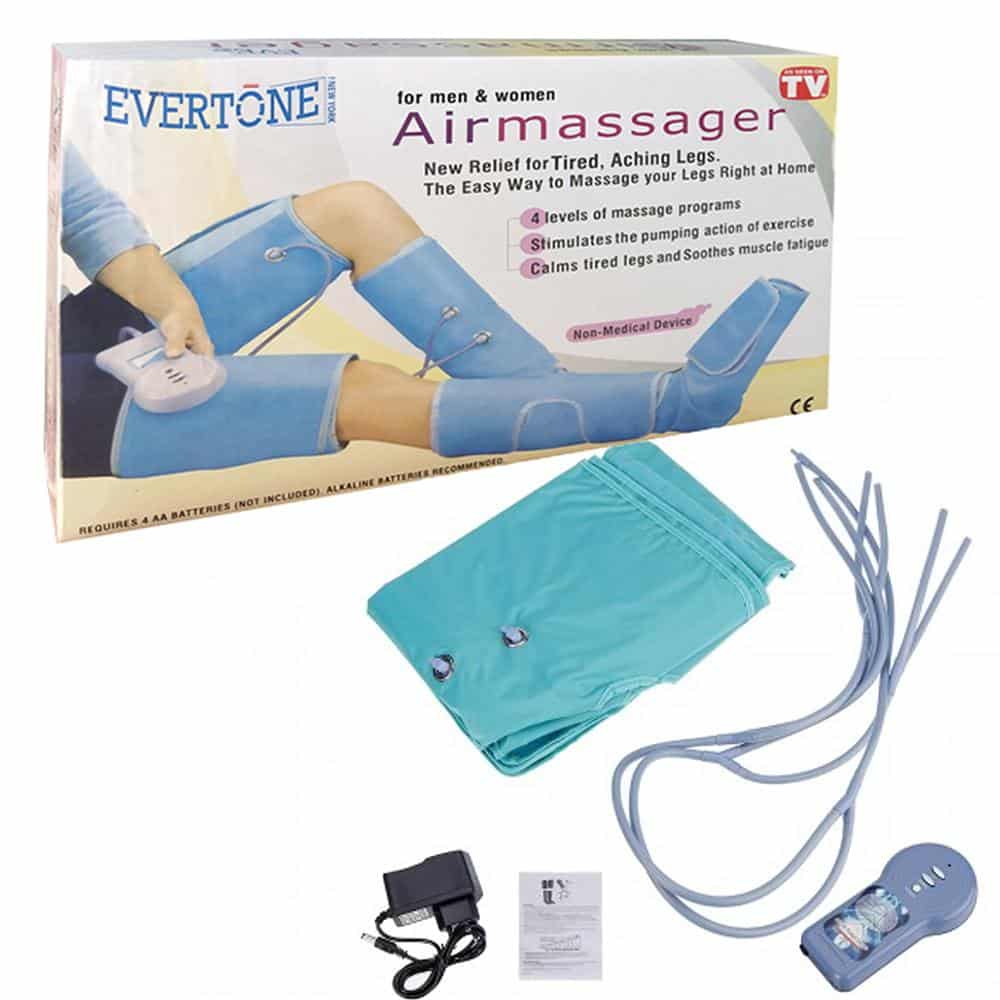 Satana benmassage-apparat med luftkompression — wellnessgave til sølvbryllup