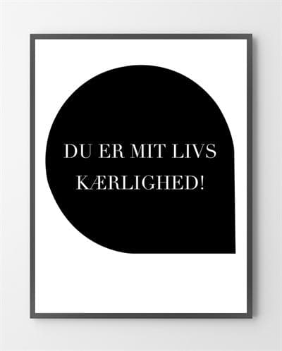 Liseborg plakat Mit livs kærlighed — sølvbryllupsgave