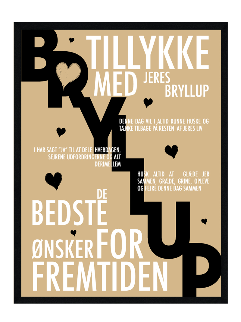 Bryllup plakat - Personlig plakat — bryllupsgave fra POSTERSbyUS