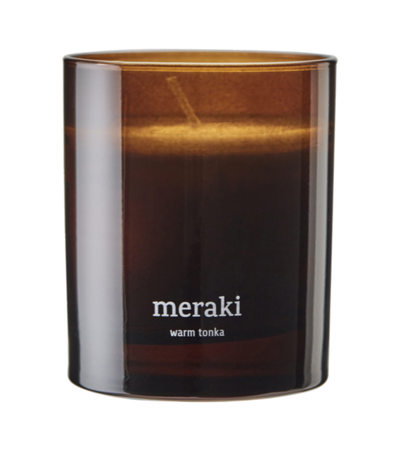 Meraki Duftlys, Warm Tonka, 9,5cm x 8cm — Ren-velvaereshop.dk