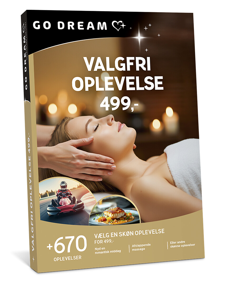 GO DREAM Valgfri Oplevelse 499 fra GO DREAM — julegave til svigerforældre