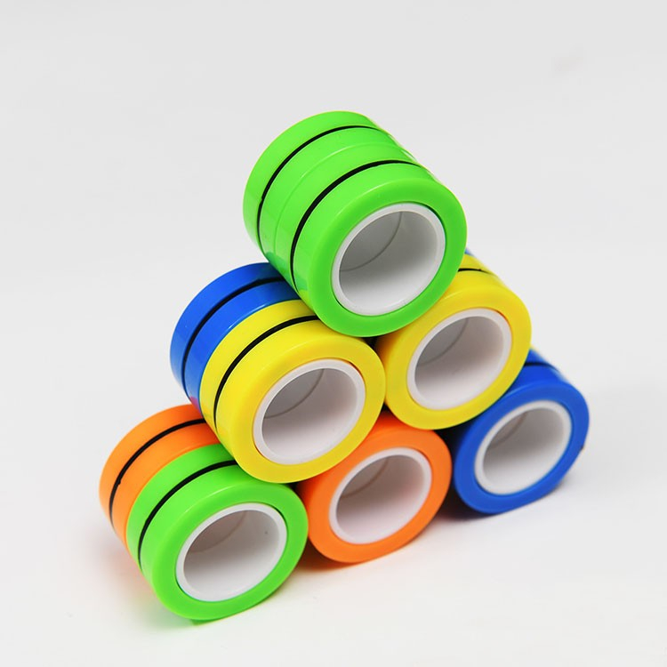 Fidget ringe - Flere farver - 3 stk pr pakke - Rød — DinGadget