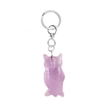 Ametyst ugle nøglering - Nøglering - GodKarmaShop — GodKarmaShop.dk