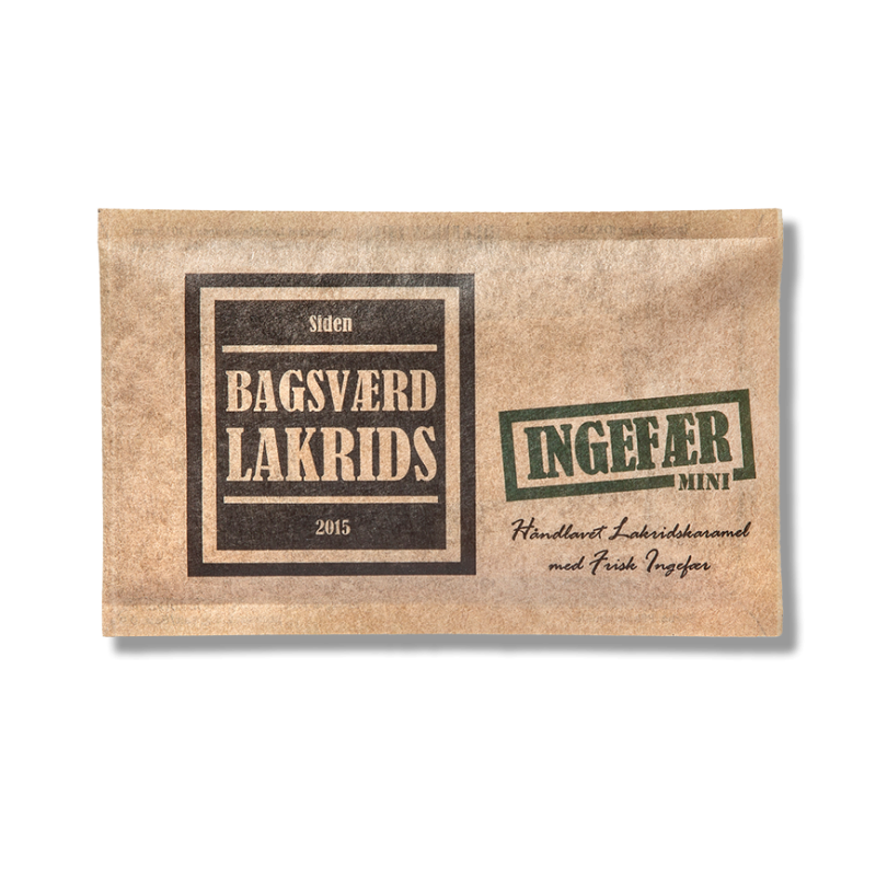 Bagsværd Lakrids ingefær mini håndlavet - 40 gram — Mostersskur.dk