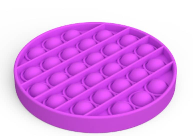 Fidget Toys - Pop It Bubbles - Cirkel (flere farver) - Lilla — Satana.dk