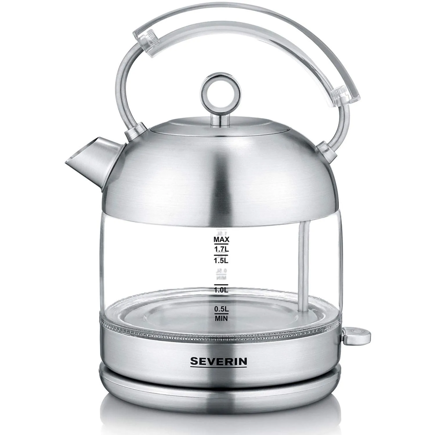 Elkedel 1,7L 2400W Børstet stål/Glas WK3459 — studentergave fra eStore