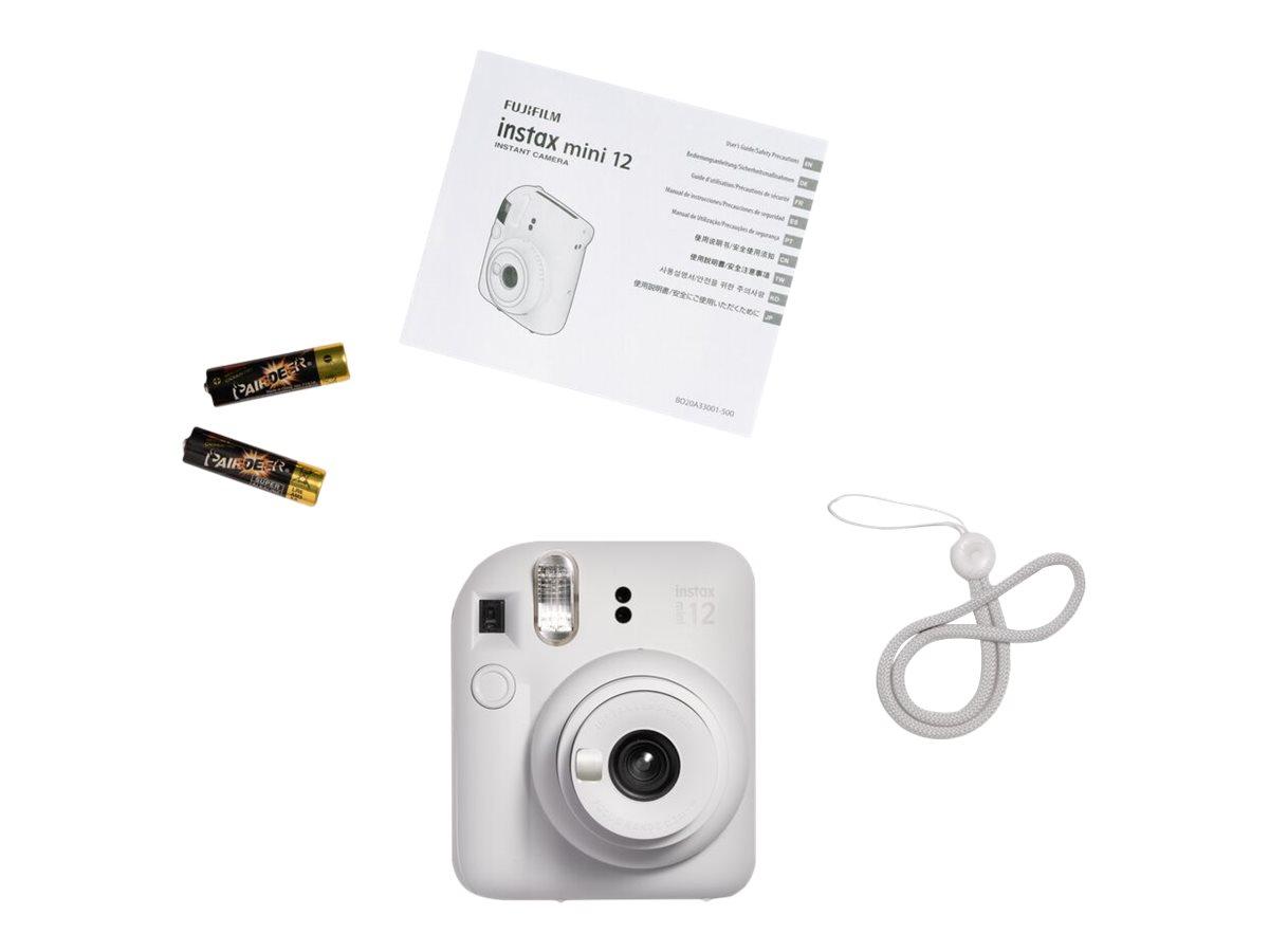 Fujifilm Instax Mini 12 instantkamera, Clay White — studentergave fra Boligcenter.dk