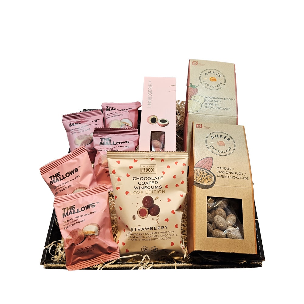 Gavekurv: Gourmet slik & chokolade kurven — Smagfuld Danmark